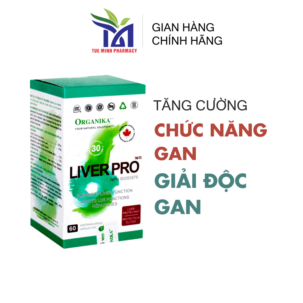Viên Uống Bổ Gan ORGANIKA LIVER PRO Hỗ Trợ Bảo Vệ Gan, Giải Độc Gan, Tăng Cường Chức Năng Gan