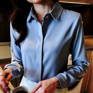 Áo Sơ Mi Nữ Trắng Dài Tay Công Sở Thời Trang EMEY LUXURY