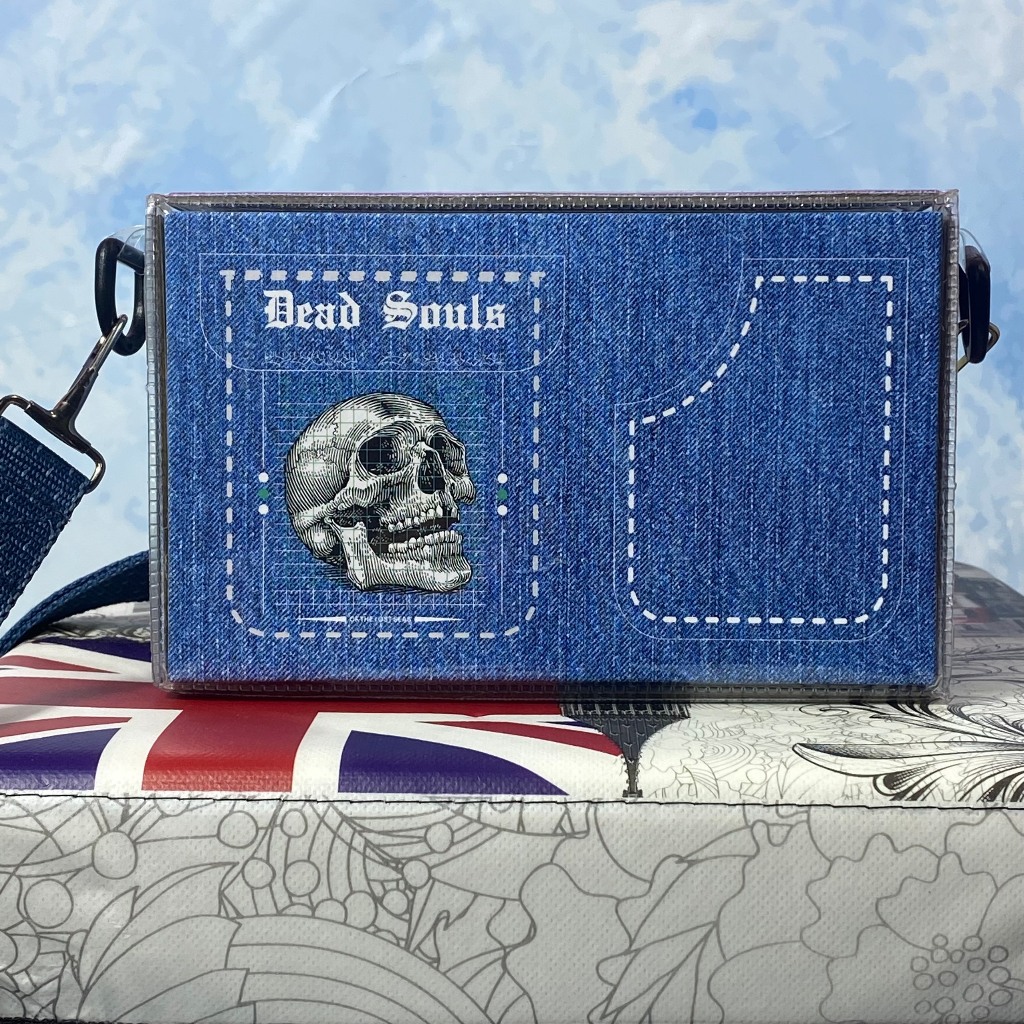 Túi xách custom jean denim, túi hộp dạo phố, thời trang nam nữ