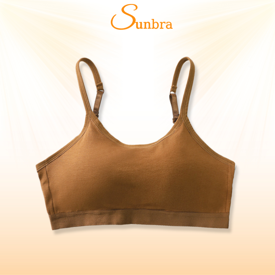 Áo Ngực Cotton Có Mút Bàn Tay Co Dãn Cài Sau SUNBRA 9188