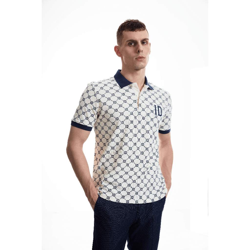 Áo thun nam Polo ICDN ID Pattern chất liệu CVC co giãn 2 chiều thoáng mát - PLID0110