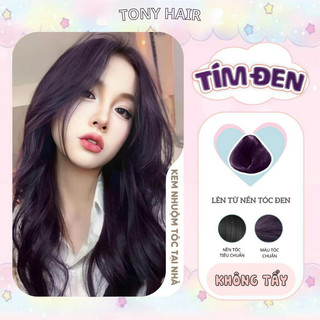 Thuốc Nhuộm tóc Tím, Thuốc nhuộm tóc màu Tím Đen, không cần tẩy tóc | TonyHair, TonyHair