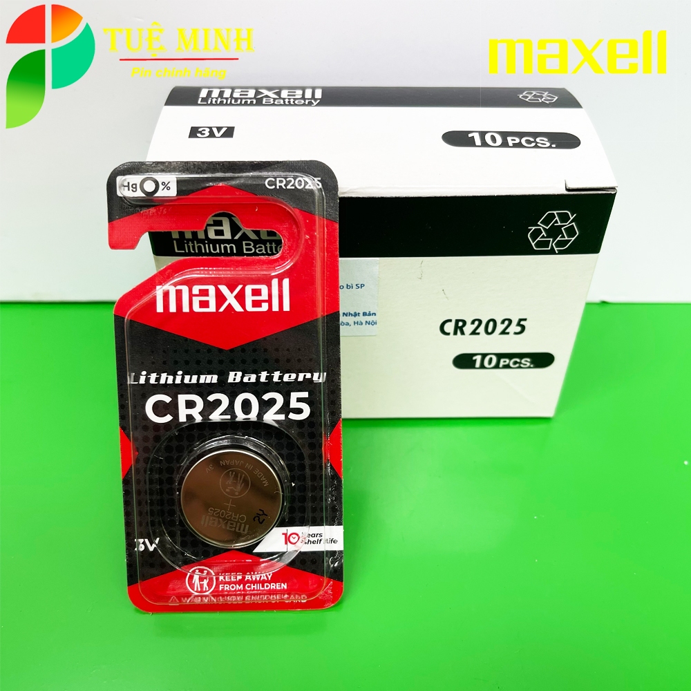 Pin Maxell CR2032, CR2025, CR2016 Lithium 3V chính hãng, pin Cmos