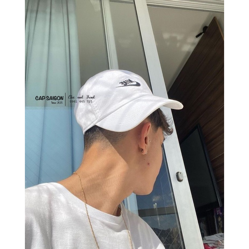 Mũ lưỡi trai kaki phom mềm CAPSAIGON thêu NlKEE chất thoáng mát phom cao cấp 2 lớp
