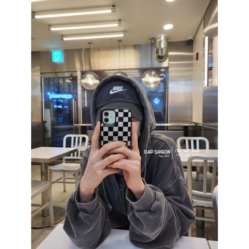 Mũ lưỡi trai kaki phom mềm CAPSAIGON thêu NlKEE chất thoáng mát phom cao cấp 2 lớp