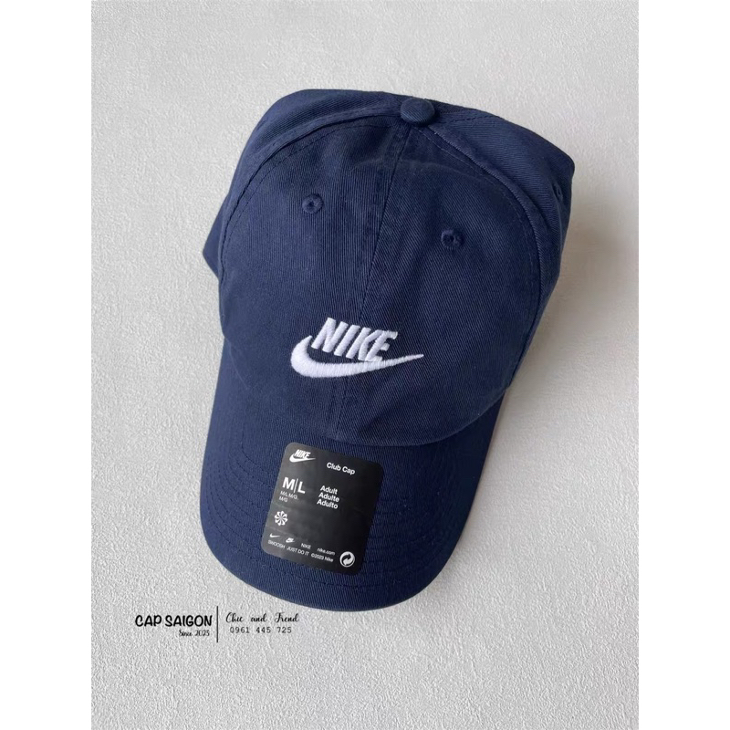 Mũ lưỡi trai kaki phom mềm CAPSAIGON thêu NlKEE chất thoáng mát phom cao cấp 2 lớp