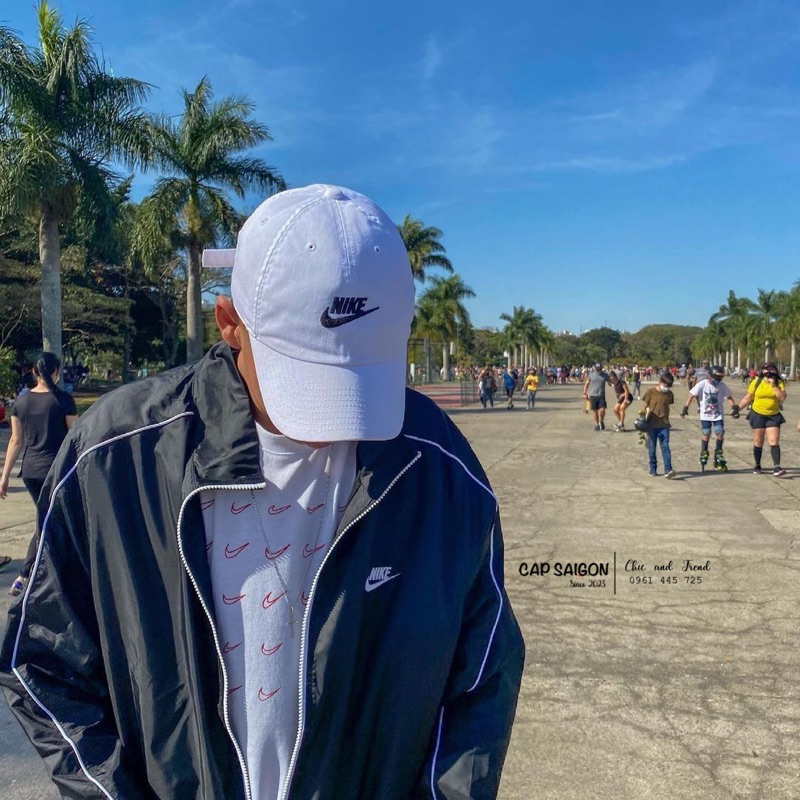 Mũ lưỡi trai kaki phom mềm CAPSAIGON thêu NlKEE chất thoáng mát phom cao cấp 2 lớp