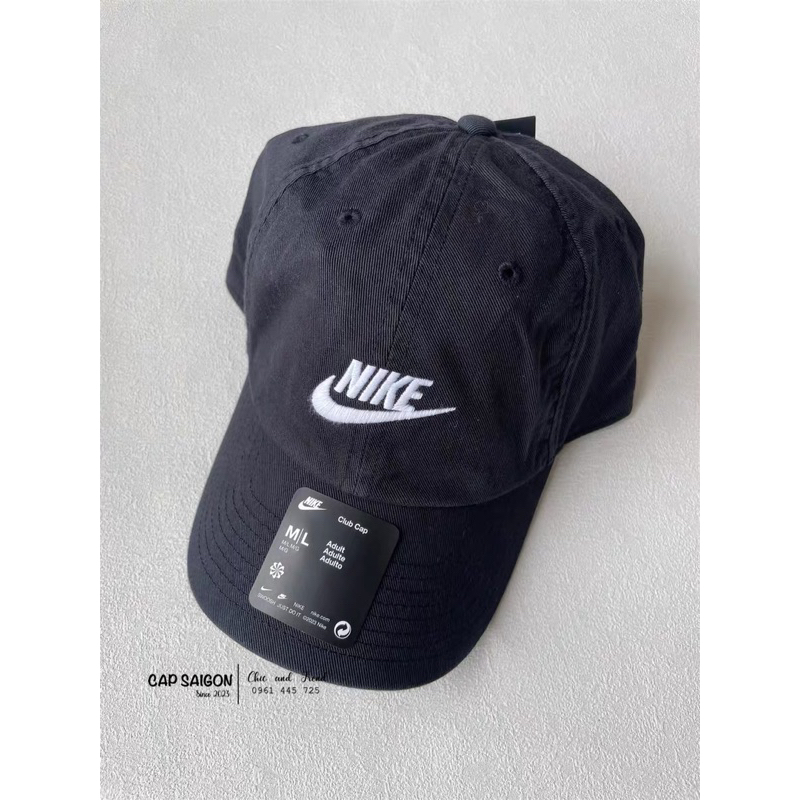 Mũ lưỡi trai kaki phom mềm CAPSAIGON thêu NlKEE chất thoáng mát phom cao cấp 2 lớp