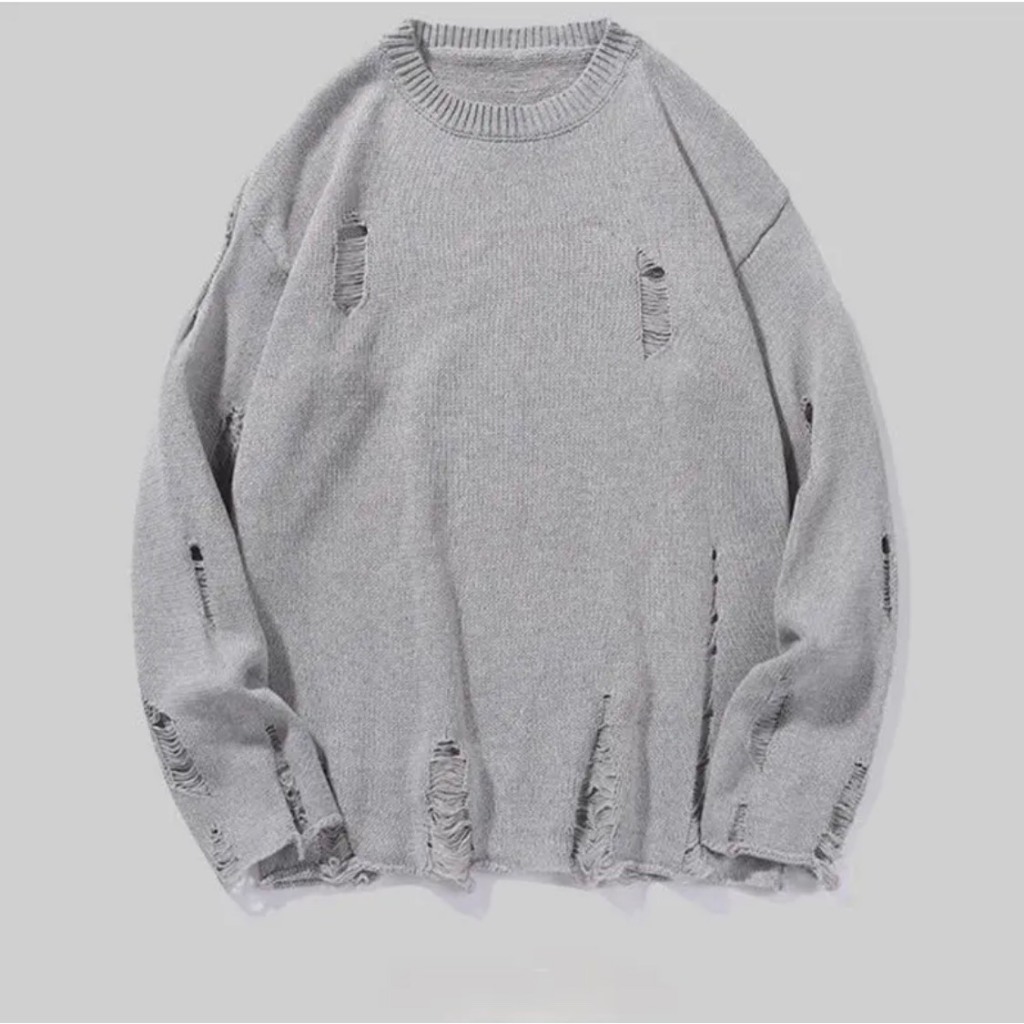 Áo sweater len rách unisex from rộng AL2 dành cho nam nữ