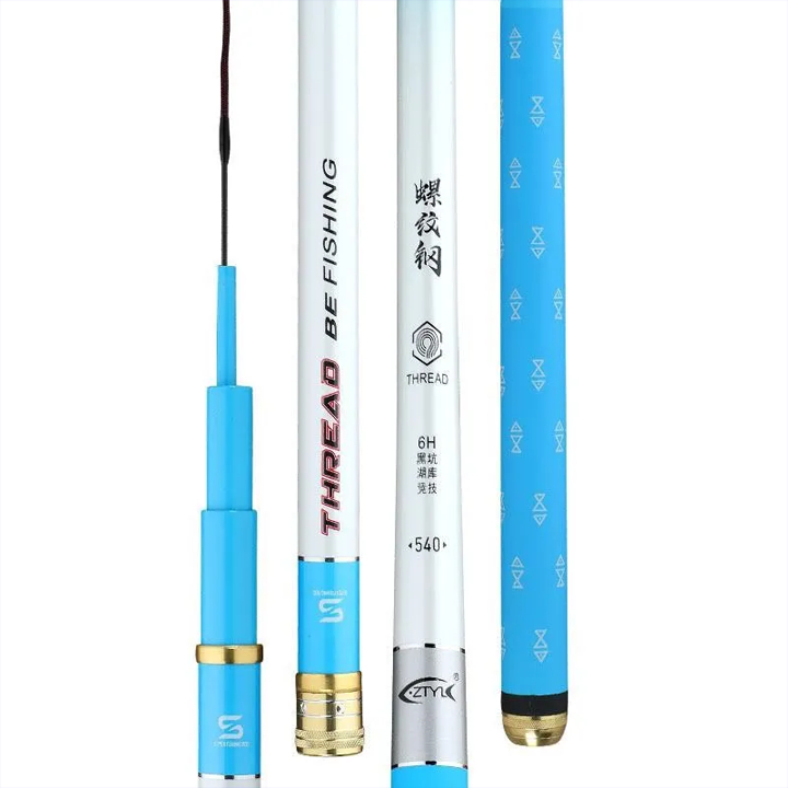 Cần Câu 6H Màu Xanh Chính Hãng Bạch Kinh Thiên Câu Đơn Đài Tặng Ngọn Phụ CD-07