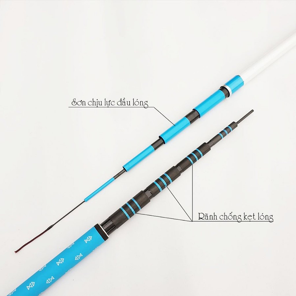 Cần Câu 6H Màu Xanh Chính Hãng Bạch Kinh Thiên Câu Đơn Đài Tặng Ngọn Phụ CD-07