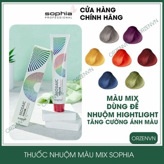 Thuốc nhuộm tóc Sophia Mosaic Color màu mix dùng để nhuộm highlight, tăng cường ánh sắc màu