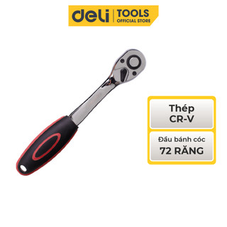 Cần Siết Tự Động 2 Chiều Deli Cần Tuýp, Thép Cr-V Chống Gỉ Sét Bền Cứng, Dụng Cụ Nhà Cửa Đa Năng DL2522