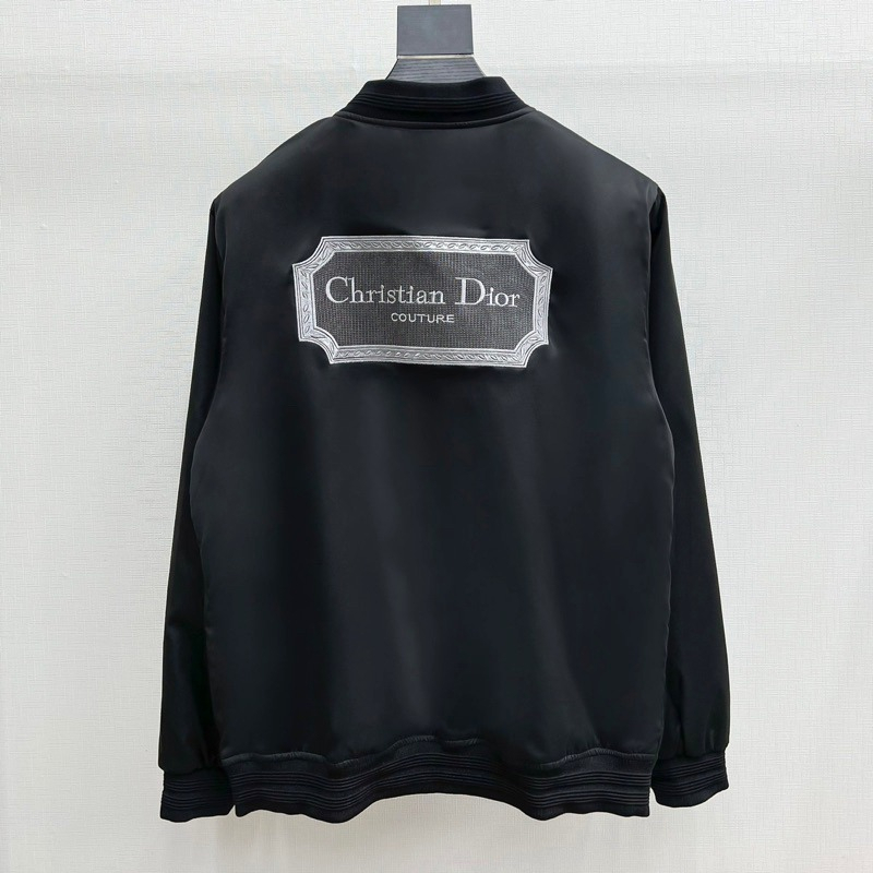 Áo Khoác Bomber Nam Nữ CD Vải Gió Trơn Thêu Logo Chữ Sau Lưng Bo Ống Chun 2 Lớp Dày Dặn Đơn Mặc Đông Phong Cách Boy Phố