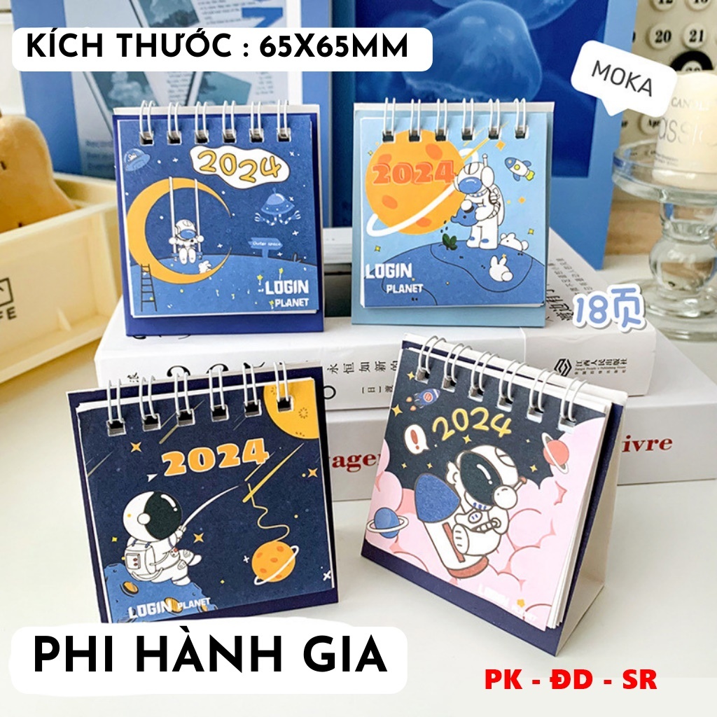 Lịch Để Bàn 2024 Hình Dễ Thương Trang Trí Bàn Làm Việc - Siêu Rẻ