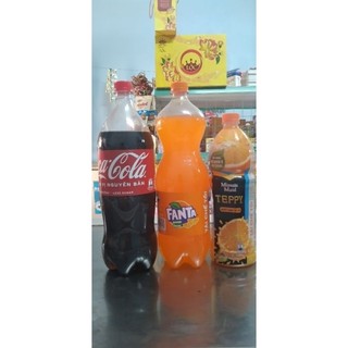Nước coca cola 1,5l, nước cam fanta 1,5l, nước cam teppy có tép 1l