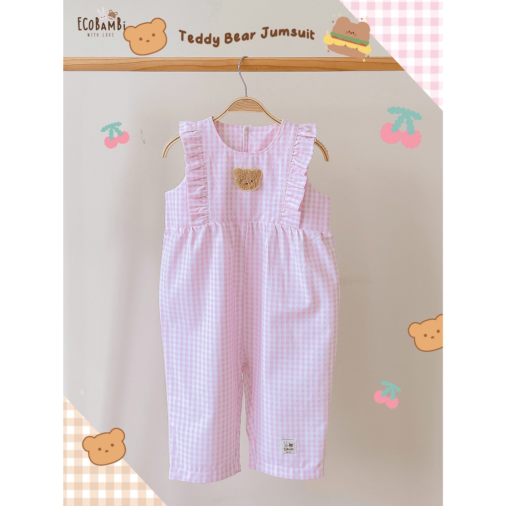 [Best Seller Restock] Jumpsuit linen bé gái Ecobambi