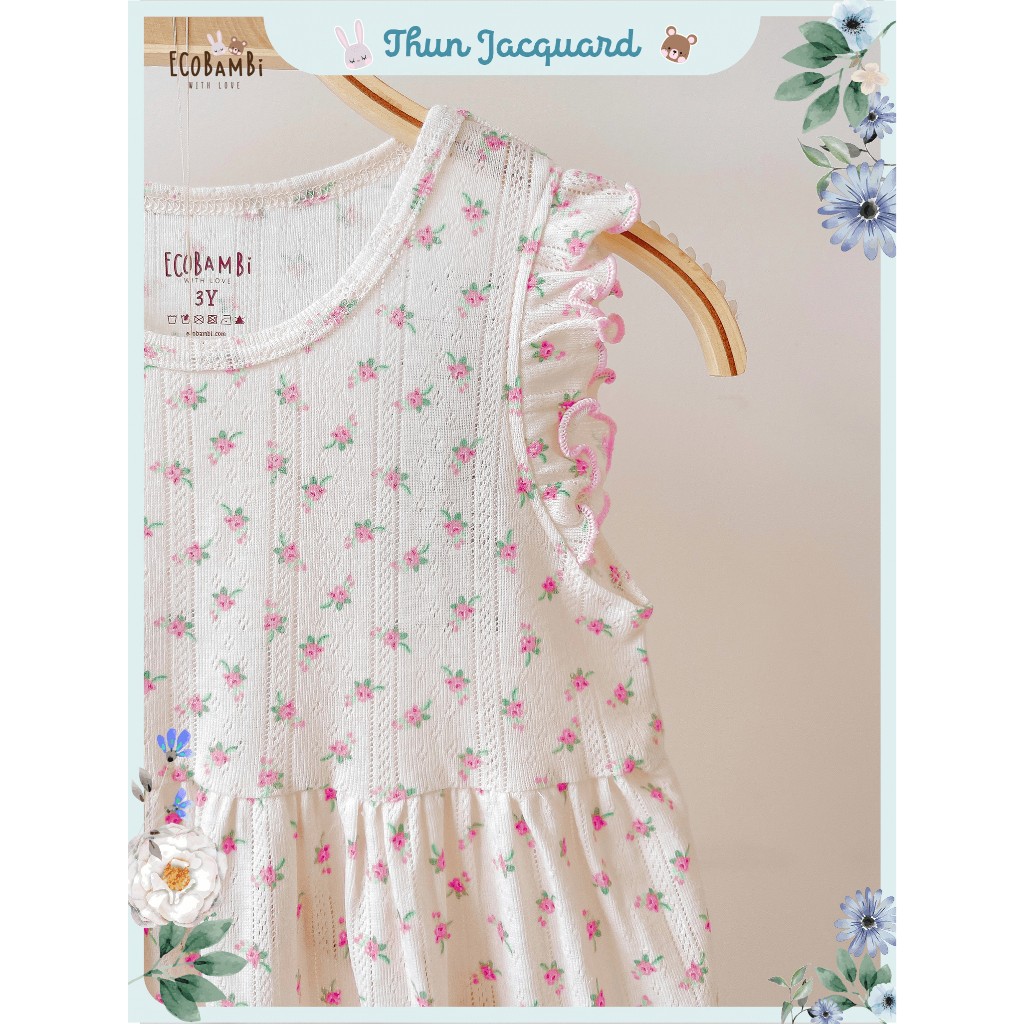 Đầm tay cánh tiên bé gái EcobambiWithLove