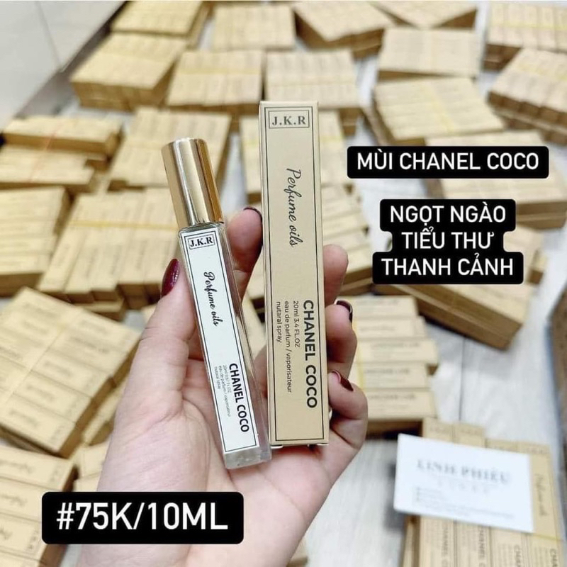 Nước hoa JKR cực Hot 2023 - Tinh dầu nước hoa JKR Perfume Oil 20ml với 4 mùi thịnh hành