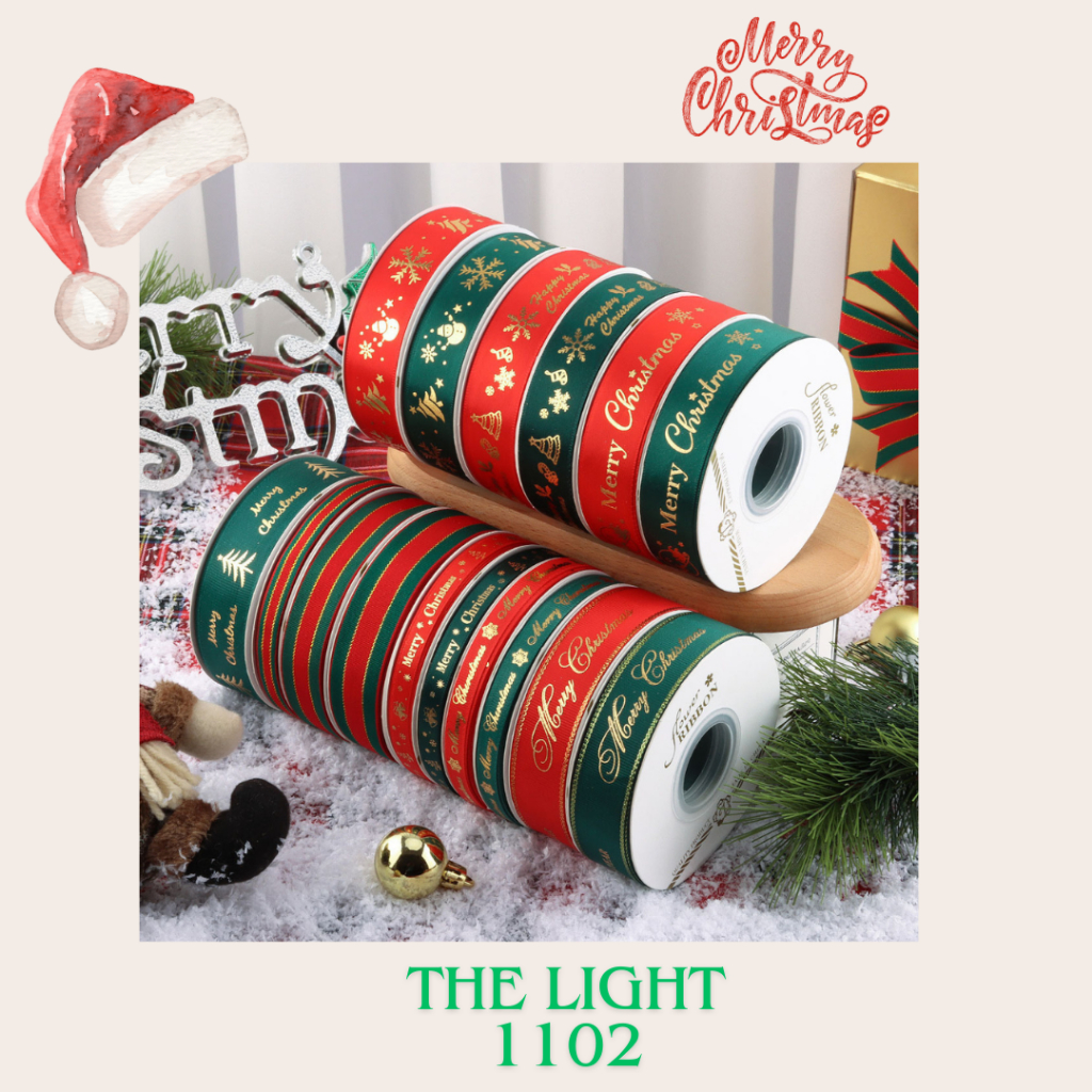 Ruy băng noel rộng 2,5cm