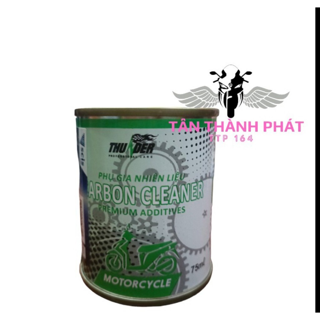 Phụ Gia Thunder Carbon Cleaner - 75ml - Đổ Vào Xăng - Giúp Vệ Sinh Hệ Thống Kim Phun, Buồng Đốt Xe Máy - Sản Xuất Tại VN
