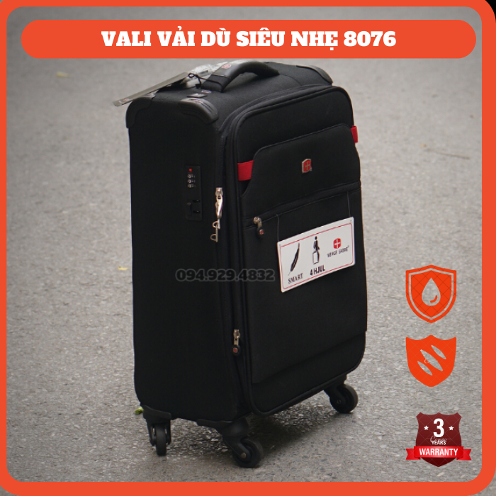 Vali vải dù siêu nhẹ Wemge Sarbie chỉ 2.6kg - Size 24"