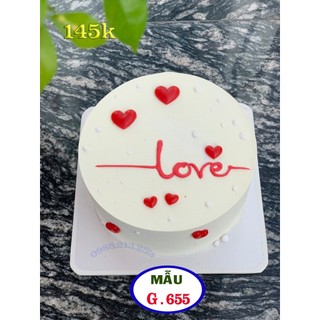 Bánh sinh nhật giả , bánh kem chữ love ,bánh love vẽ