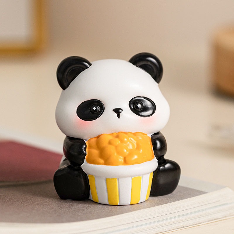 Mô hình Gấu trúc Panda mini ăn kem, đọc sách Ráp dễ thương, nhiều mẫu mã trang trí bàn học, quà tặng bạn bè