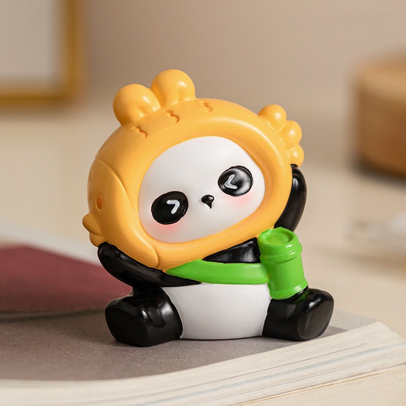 Mô hình Gấu trúc Panda mini ăn kem, đọc sách Ráp dễ thương, nhiều mẫu mã trang trí bàn học, quà tặng bạn bè