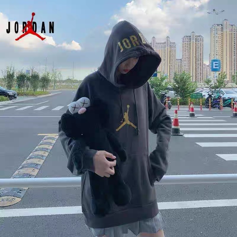 Áo Hoodie JorDan logo  Nhũ Vàng JORDAN basic tee nỉ Cotton phong cách thể thao đường phố trend 2023