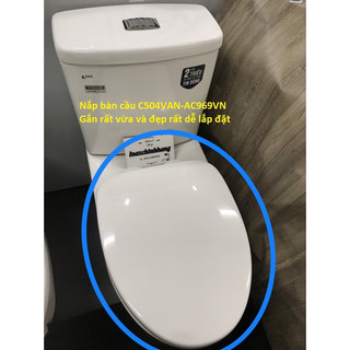 Nắp đậy bồn cầu đóng êm, nắp bàn cầu rơi êm cho Inax C-504VAN,AC-969 VN, C-702VRN - hàng rất đẹp, rất dễ gắn