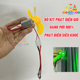 Bộ kit phát điện gió - máy phát điện gió mini - tuabin gió phát điện - học tập giáo dục steam - lk0638