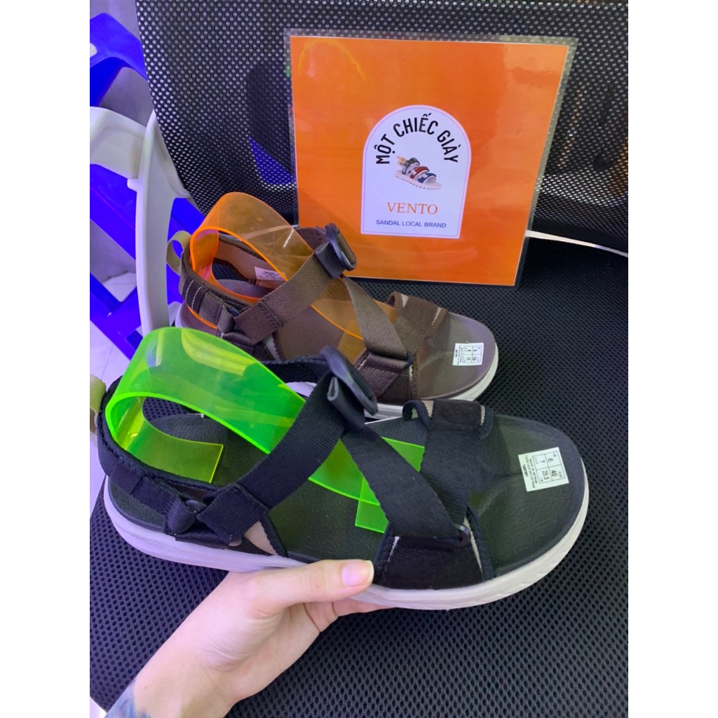 Sandal VENTO Nam kiểu dáng 2 quai ngang chéo kéo khóa để chỉnh bề ngang chân