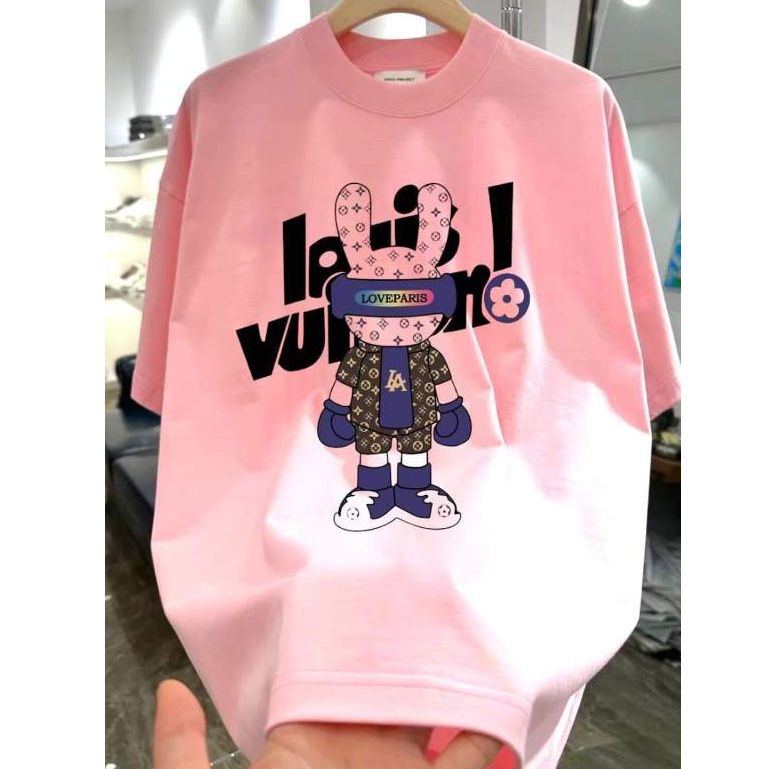 Áo Thun LV Thỏ Form Rộng Tay Lỡ Vải , Áo Phông Local Brand Unisex Nam Nữ Cotton 100% Thoáng Mát