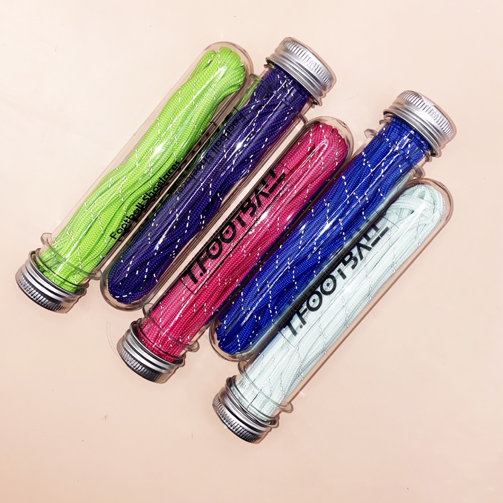 Dây Giày Đá Bóng 5mm T.FOOTBALL Reflective 3M Phản Quang Chuống Tuột Có Hộp Đi Kèm