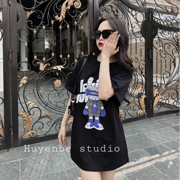 Áo Thun LV Thỏ Form Rộng Tay Lỡ Vải , Áo Phông Local Brand Unisex Nam Nữ Cotton 100% Thoáng Mát