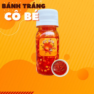 ỚT RIM CHAI 50ML SIÊU CAY ĂN KÈM BÁNH TRÁNG - BÁNH TRÁNG CÔ BÉ