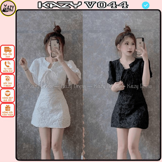 Váy xốp gấm set 2 món kèm áo ngoài siêu xinh KAZY STORE V044