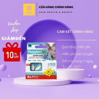 [CHÍNH HÃNG] Nút bịt tai đi bơi trẻ em/Nút bịt tai chống ồn Alpine Pluggies Kids