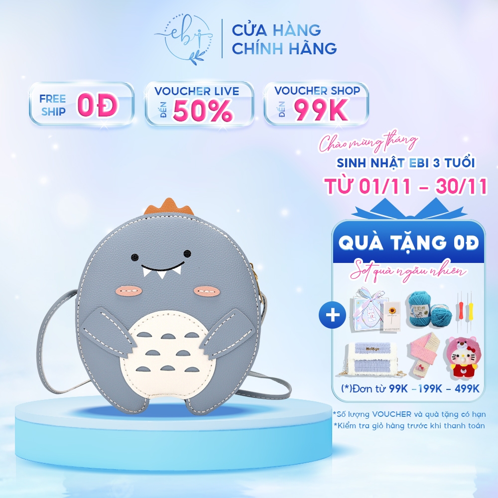 [Xả Lỗ] Túi Handmade Hình Khủng Long ❤️ FREESHIP ❤️ Set nguyên liệu DIY làm túi đeo chéo hoạt hình Dễ Thương ❤️