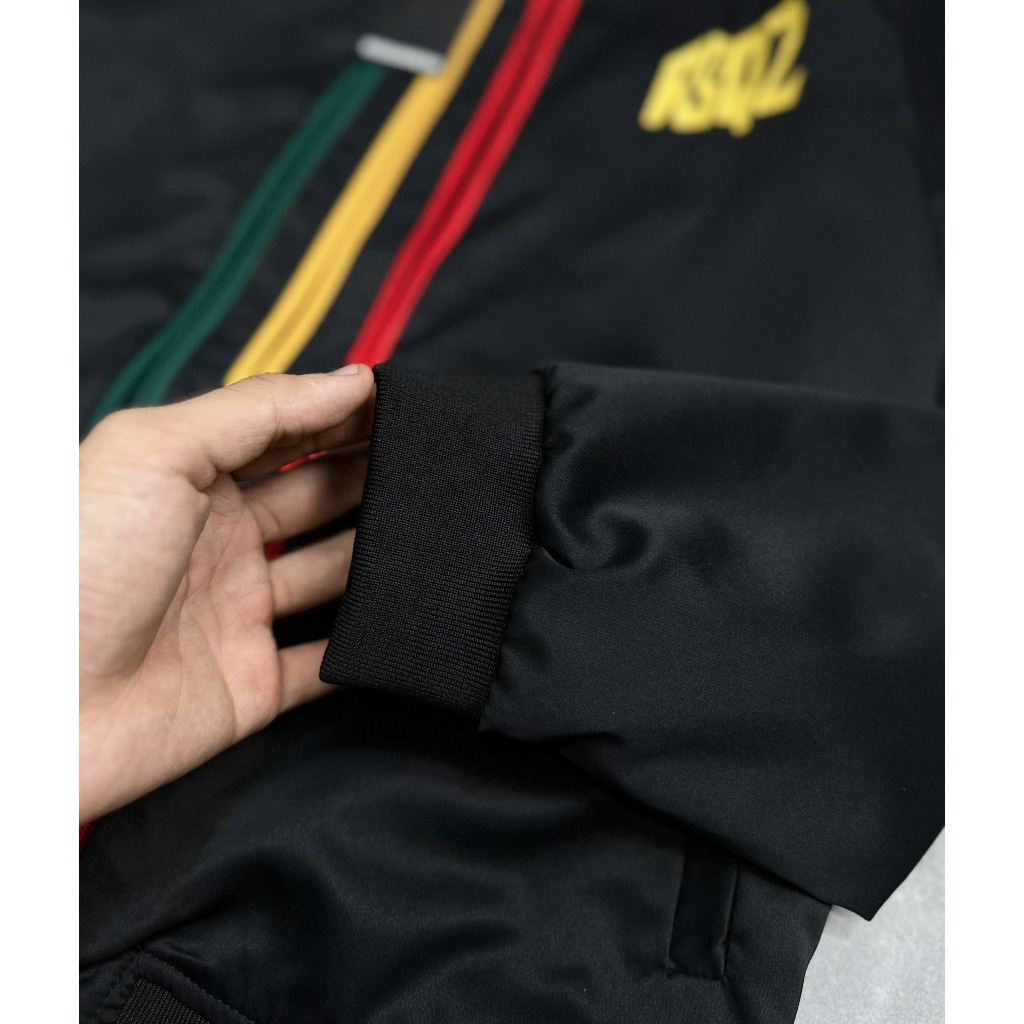 Áo Khoác Bomber Nam Đớt Si Que Phối 3 Khoá 3 Màu Siêu Đẹp - Áo Khoác Bomber Nam Đớt Si Que In Chữ Vàng Cao Cấp