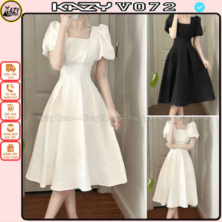 Váy dự tiệc cổ vuông dáng dài siêu sang chảnh phong cách tiểu thư KAZY DRESS V072
