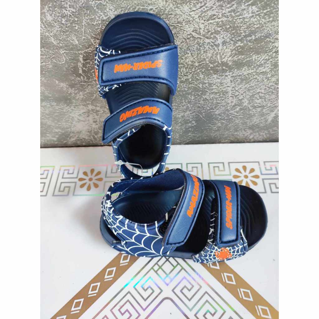 Sandal xốp sprider man cho bé trai hàng cao cấp siêu nhẹ có chống trơn cho bé trai size 22-27