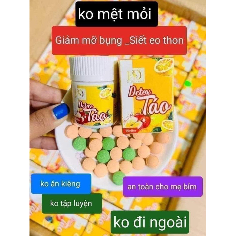 Táo xổ mỡ bụng giảm eo hộp 14 viên