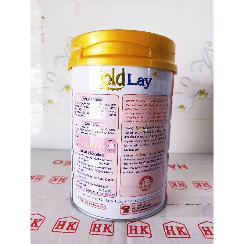 Sữa bột dinh dưỡng tăng cân cho người gầy Goldlay gain lon 900g