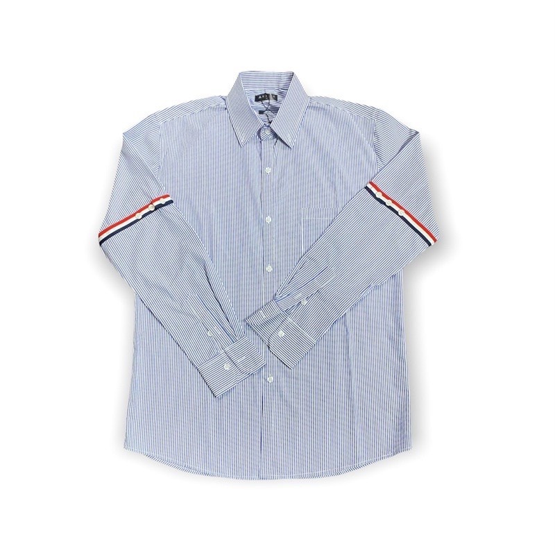 Áo sơmi kẻ sọc xanh phong cách Hàn Quốc,Áo sơmi thời trang unisex