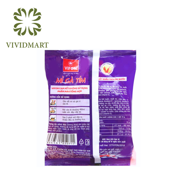 - VIFON - Mì gà tím Vifon / Mì Vifon gà tím/ Mì đùi gà tím Vifon/ Mì ăn liền gà tím Vifon