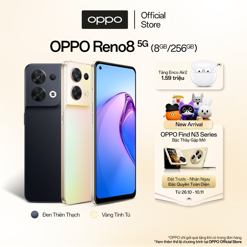 Điện Thoại OPPO RENO8 5G (8GB/256GB) - Hàng Chính Hãng