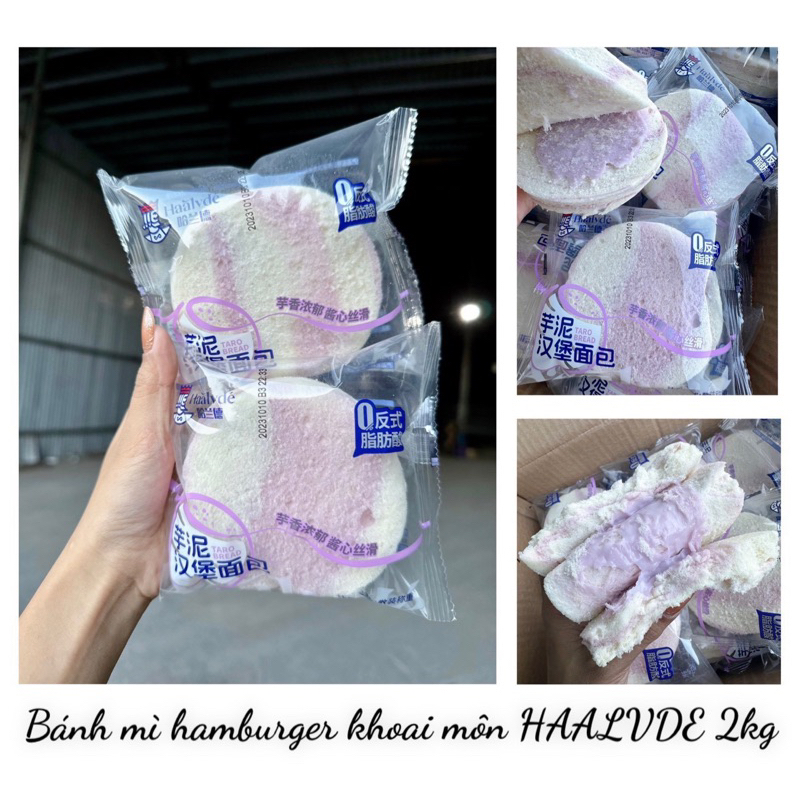 Bánh mì hamburger Haaldve khoai môn 1 Cái