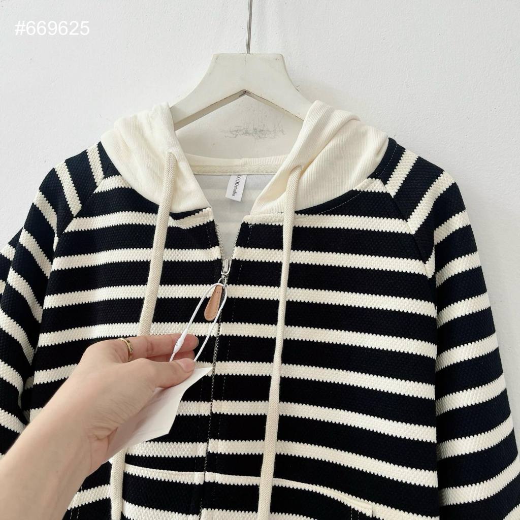 Áo khoác sọc nón trắng 9078 #669625